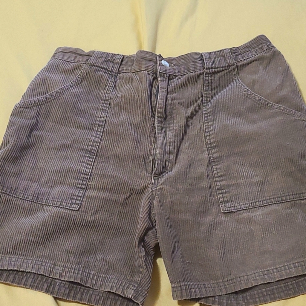 Vintage chocolate brown corduroy shorts